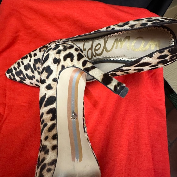 Sam Edelman Leopard Print Heels size 8.5 women’s - Picture 5 of 7